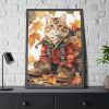 3848497361290382295_2048-1.jpeg Autumn Cat In Boots Framed Poster