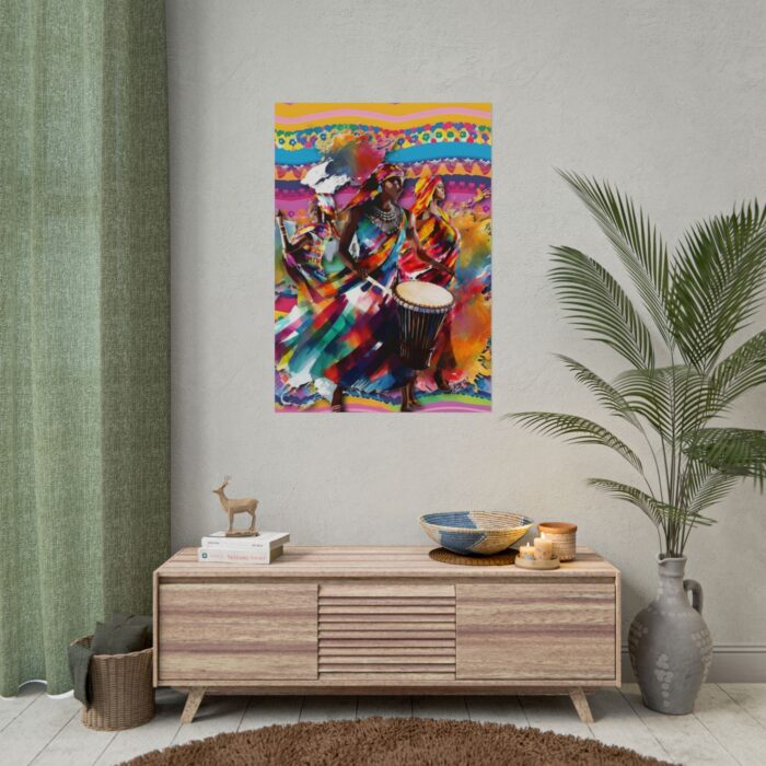 Three African Musicians Performing Poster - Image 14