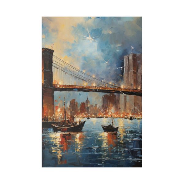 3940688483215845561_2048.jpeg Brooklyn Bridge Painted Art I Standard Canvas
