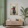 Kitty Cat Valentine Art Poster