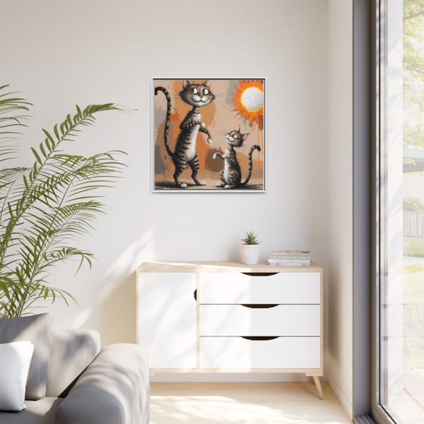 4069086785040803469_2048.jpeg Cute Cat Characters Art Print Framed Canvas