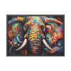 Graffiti Art Elephant Portrait Framed Poster