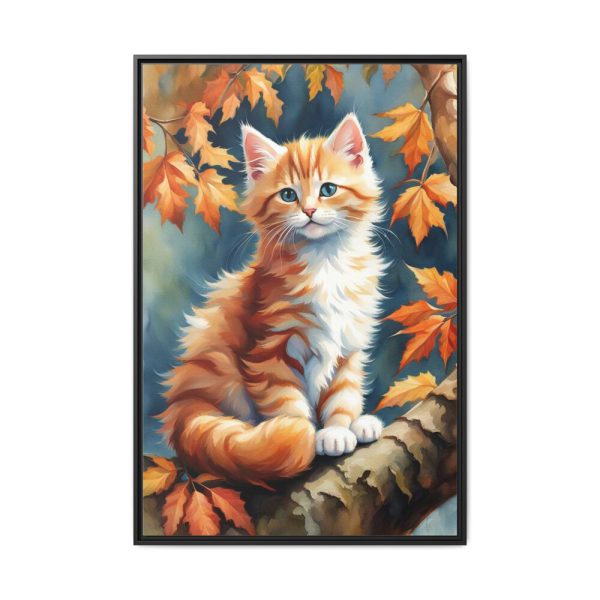 409156932752037868_2048.jpeg Fluffy Kitten In Tree Framed Canvas
