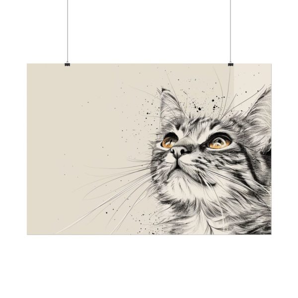 Cat Face Art Poster