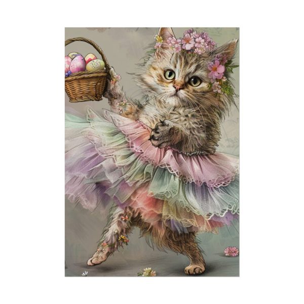 4203080371103911540_2048.jpeg Easter Ballerina Cat Art Print Poster