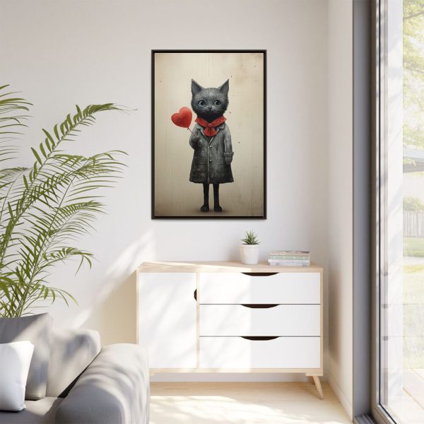 4259665825579089545_2048.jpeg Kitty Cat Valentine Art Framed Canvas