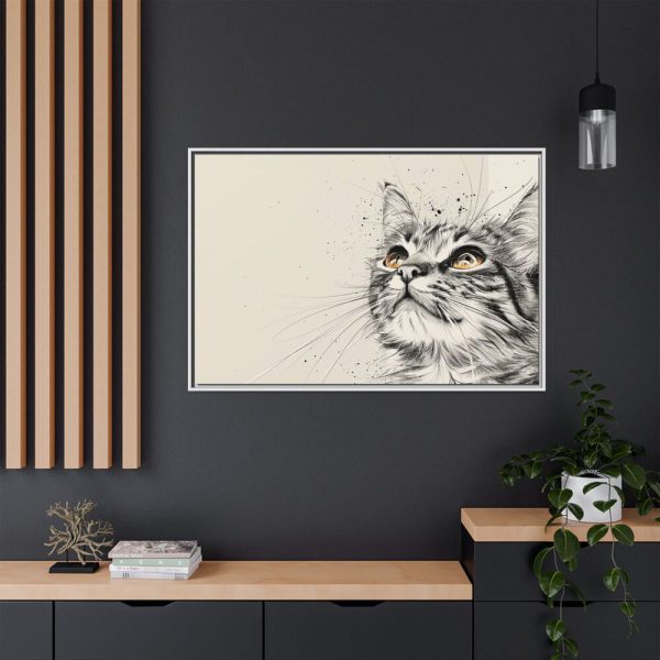 4279240245934220906_2048.jpeg Cat Face Art Framed Canvas