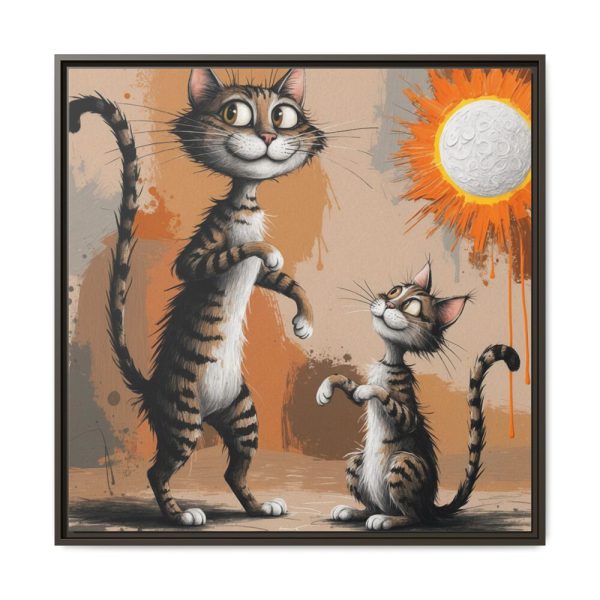 43166410835068507_2048.jpeg Cute Cat Characters Art Print Framed Canvas