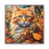 4329253723410430316_2048.jpeg Ginger Cat in Autumn Framed Canvas