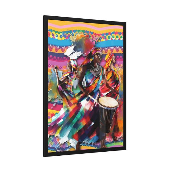 4385829572775312479_2048-1.jpeg Three African Musicians Performing Framed Poster