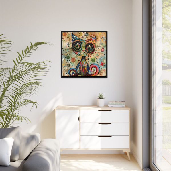 4427934741041484401_2048.jpeg Whimsical Magical Cat Framed Canvas