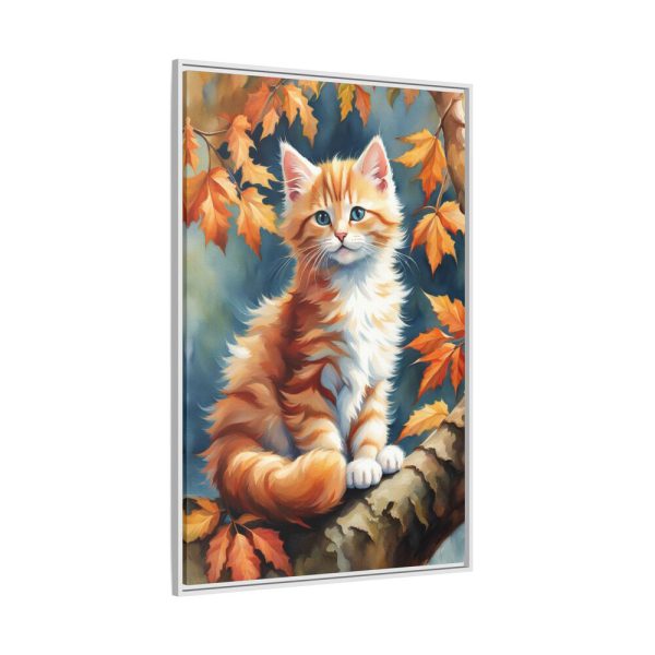 4436117777067463528_2048.jpeg Fluffy Kitten In Tree Framed Canvas