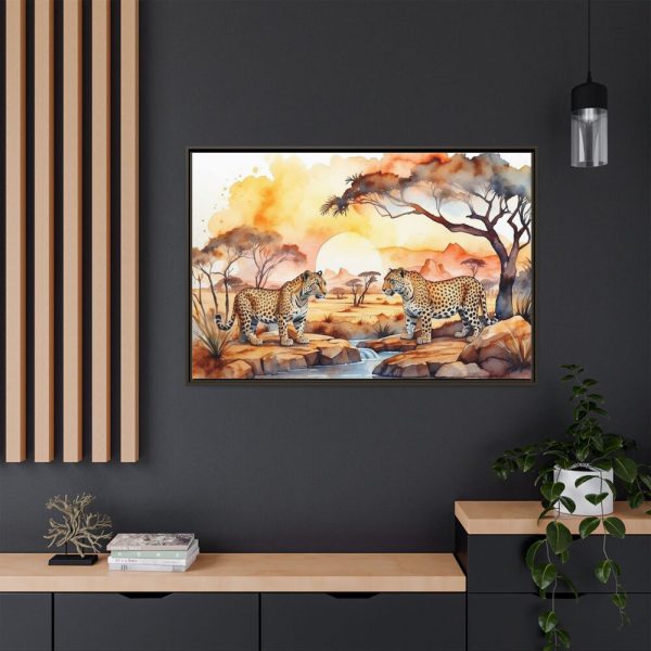 Africa Savanna Cheetah Framed Canvas