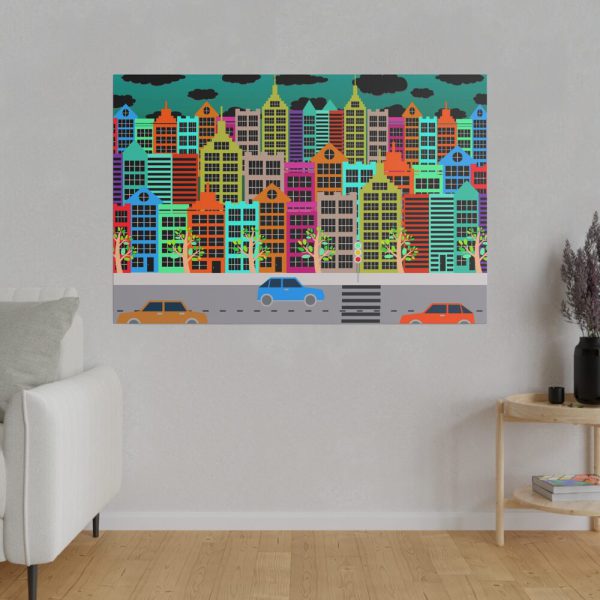 4490676979395044015_2048.jpeg Colorful Cityscape Town City Building Standard Canvas