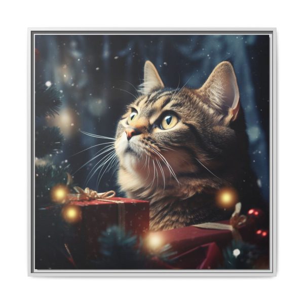 4553929331653301230_2048.jpeg Christmas Cat Framed Canvas