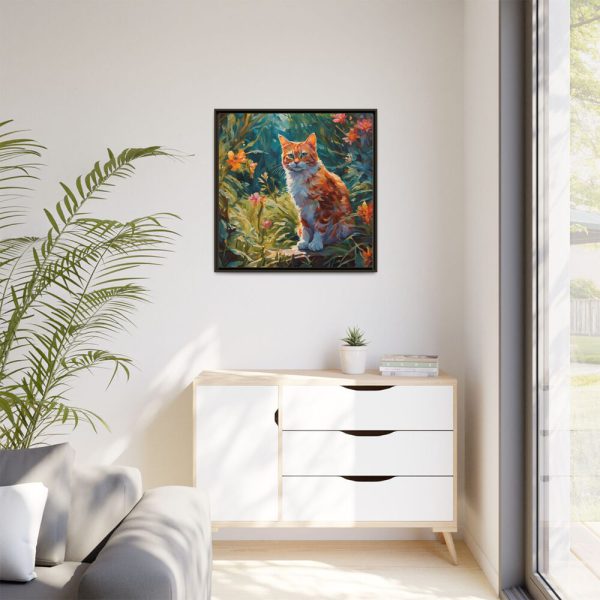 4641221257042787881_2048.jpeg Watercolor Image of Ginger Cat Framed Canvas