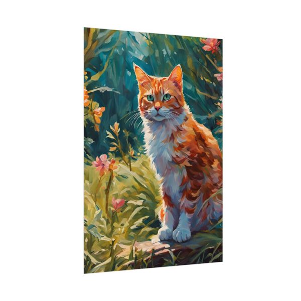 Watercolor Image of Ginger Cat Poster