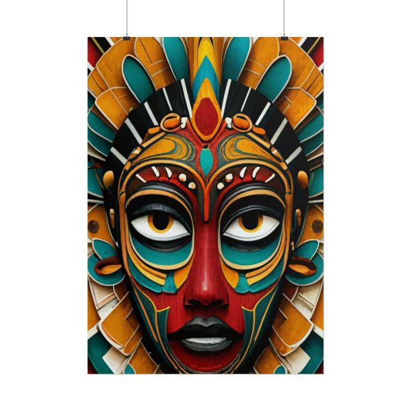 African Tribal Mask Poster