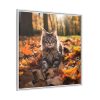472091954356454956_2048.jpeg Fluffy Tabby Kitty Laying Framed Canvas
