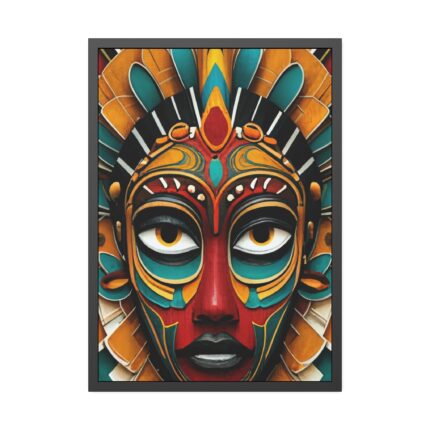 African Tribal Mask Framed Poster