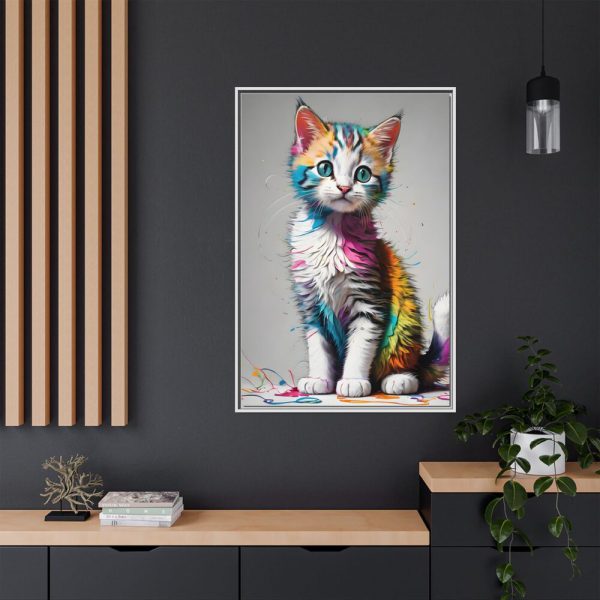 4927425781671529658_2048.jpeg Cat Animal Art Illustration Framed Canvas
