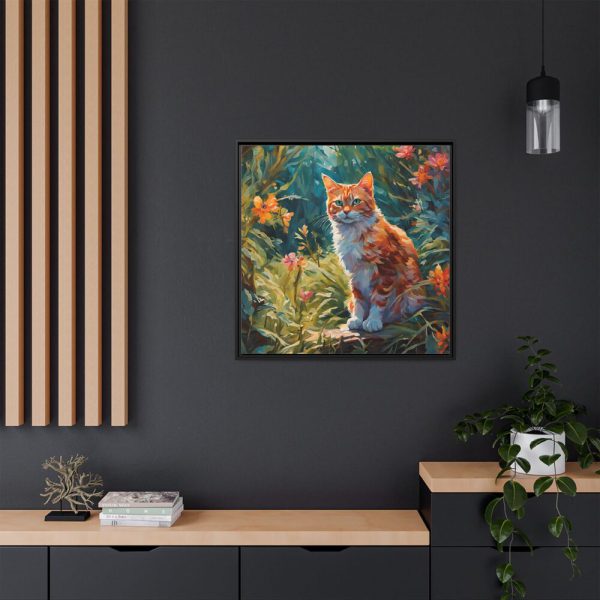 5020084600109227917_2048.jpeg Watercolor Image of Ginger Cat Framed Canvas