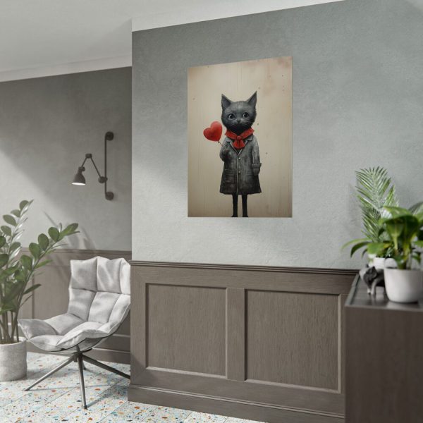 Kitty Cat Valentine Art Poster