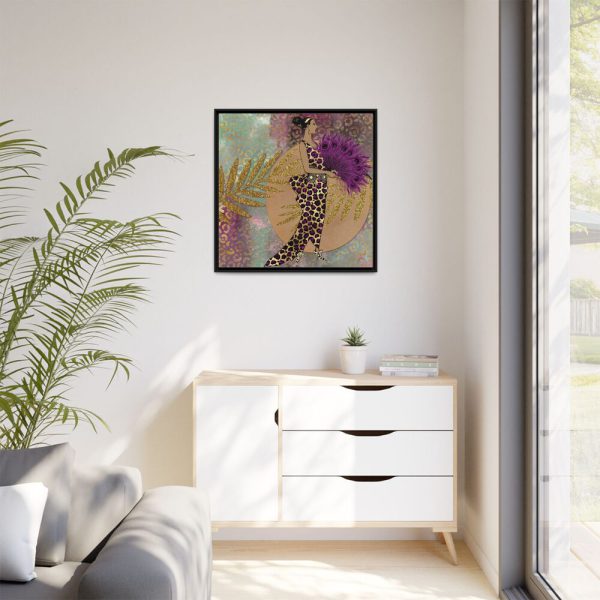 5226565449434932337_2048.jpeg Animal Print African Woman Framed Canvas