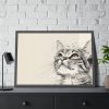 5246538339279214824_2048.jpeg Cat Face Art Framed Poster