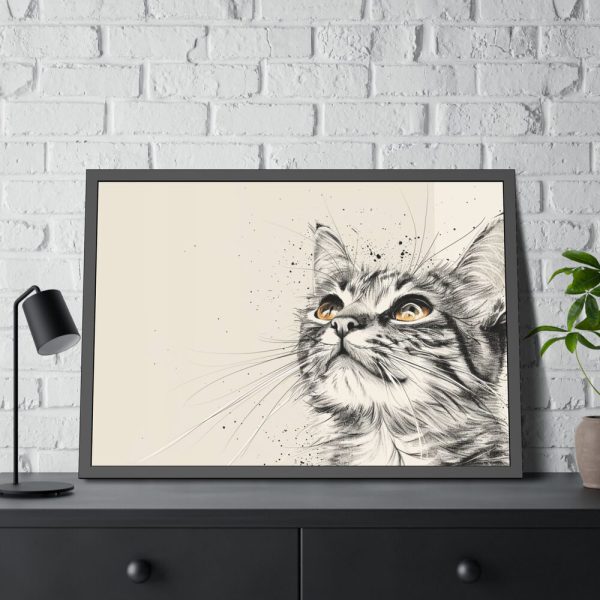 5246538339279214824_2048.jpeg Cat Face Art Framed Poster
