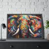 Graffiti Art Elephant Portrait Framed Poster