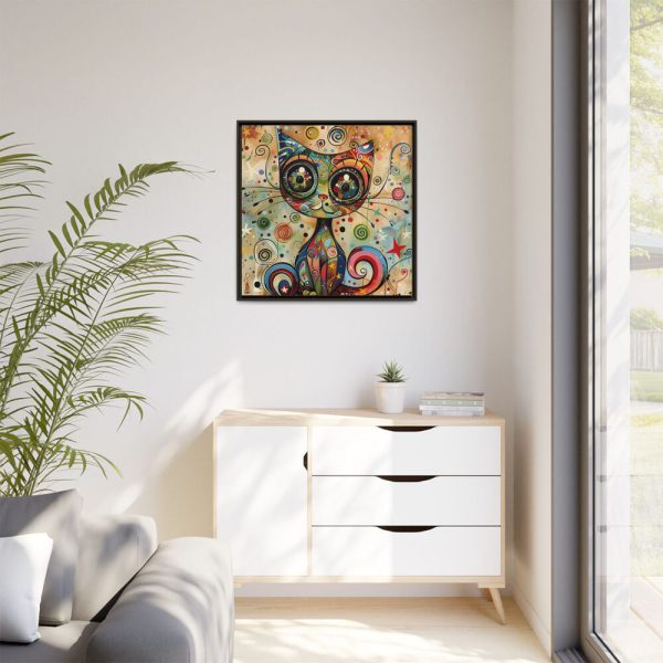 5317252240710384394_2048.jpeg Whimsical Magical Cat Framed Canvas