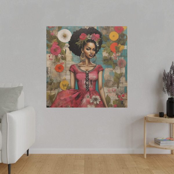5356598276094709003_2048.jpeg Beautiful Black Woman Abstract Montage Art Standard Canvas