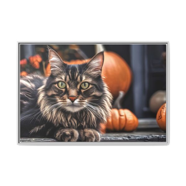 5399889345175888977_2048.jpeg Cat Pumpkin Halloween Framed Canvas
