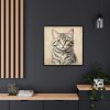 5427936179048628765_2048.jpeg Gray Tabby Cat Portrait Art Framed Canvas