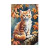 Fluffy Kitten In Tree  Standard Canvas