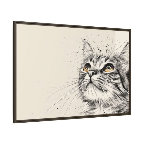 555718481696898607_2048.jpeg Cat Face Art Framed Canvas