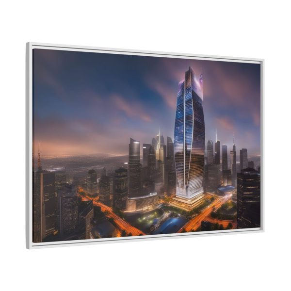 5689602706600086994_2048.jpeg Megalithic Skyscraper Touches Clouds Framed Canvas