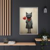 5744331035283133039_2048.jpeg Kitty Cat Valentine Art Framed Canvas