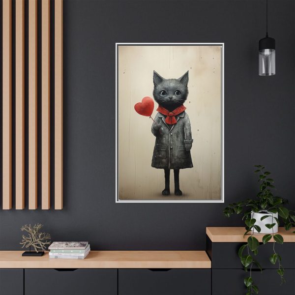 5744331035283133039_2048.jpeg Kitty Cat Valentine Art Framed Canvas