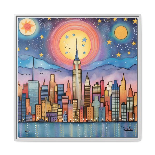 5768078307464517820_2048.jpeg Digital Art New York Skyline Art I Framed Canvas