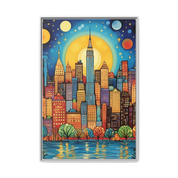 5793856561285073988_2048.jpeg Digital Art New York Skyline Art II Framed Canvas