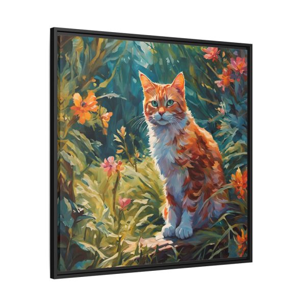 5805210972615671885_2048.jpeg Watercolor Image of Ginger Cat Framed Canvas