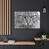 5846625943125954135_2048.jpeg Cat Face Framed Canvas