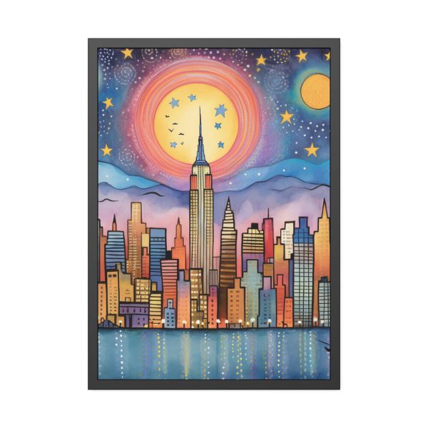5891916844272350640_2048.jpeg Digital Art New York Skyline Art I Framed Poster