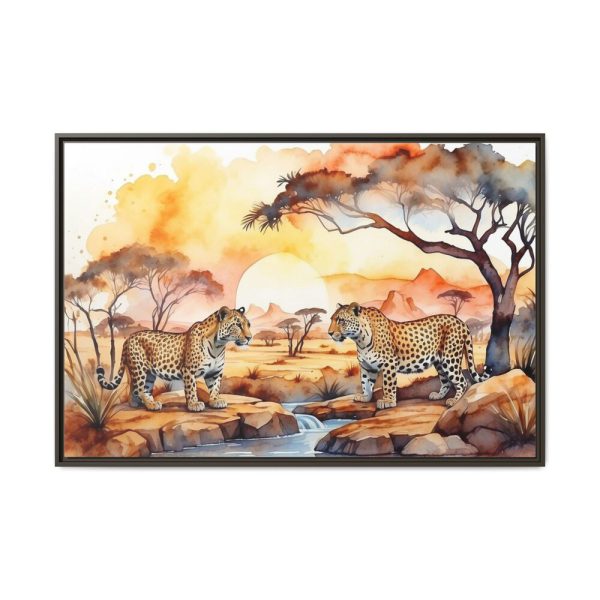 Africa Savanna Cheetah Framed Canvas