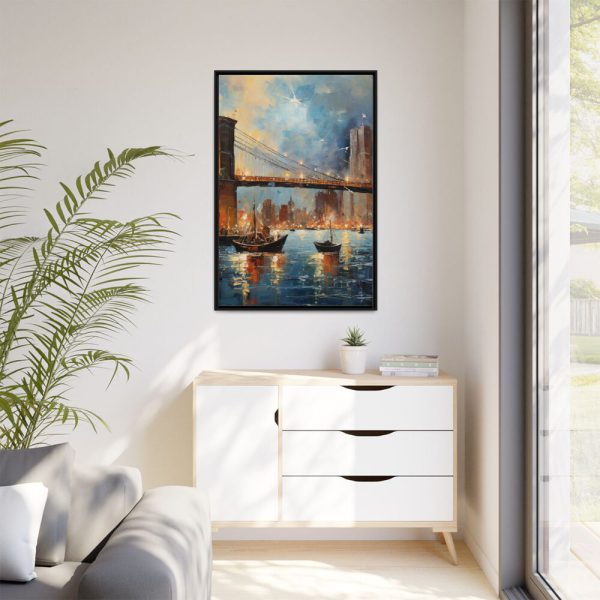 5926125569476226046_2048.jpeg Brooklyn Bridge Painted Art I Framed Canvas