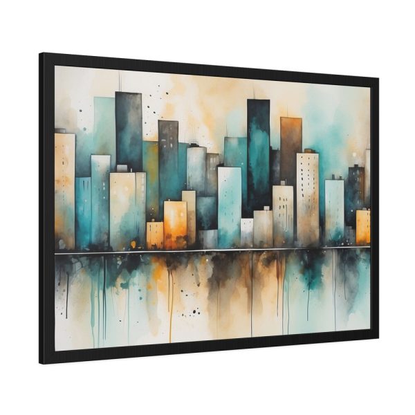 5937393391180690245_2048.jpeg Watercolor Cityscape Framed Poster