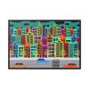 Colorful Cityscape Town City Building Framed Canvas
