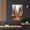 Abstract New York City Art Framed Canvas